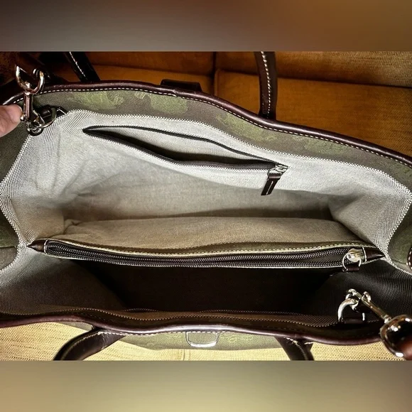 Dooney & Burke Signature Monogram Canvas Tote - Picture 10 of 17